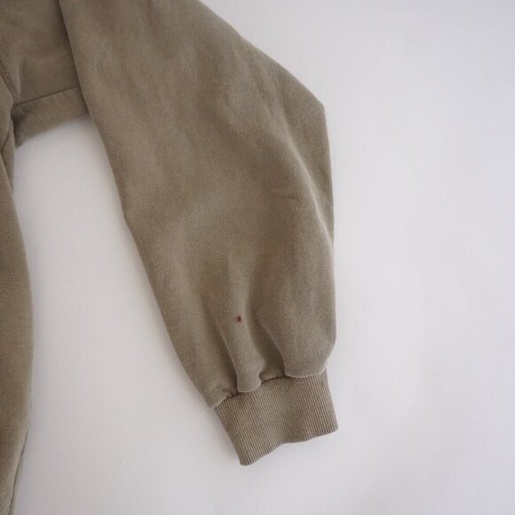 Vintage '90S Bulletin Spitfire Plane Dog Fight Green Quarter Zip Sweater 2XL - Picture 11 of 11